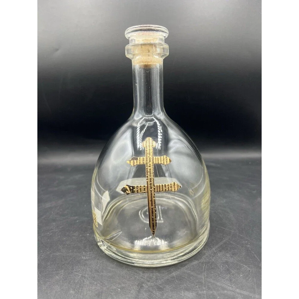 D’USSE VSOP Cognac Empty 750mL Embossed Glass Bottle w/ Original Cork Stopper